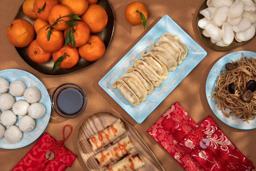 displayed of the cny buffet catering menu