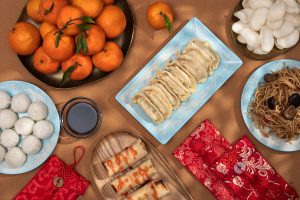 displayed of the cny buffet catering menu
